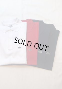 画像1: 【LACOSTE Polo Shirt】フランス企画 ラコステ 鹿の子 半袖ポロシャツ(size: 16)(4カラー展開)