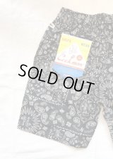 【cook man chef short pants paisley】クックマン シェフ ショートパンツ ペイズリー(black paisley)