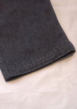画像2: 裾加工/ダメージ加工(Denim Trousers Black)