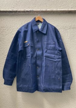 画像2: 【PRISON BLUES Yard Coat/ made in USA】プリズンブルース ヤード コート カバーオール/ アメリカ製(rigid indigo)