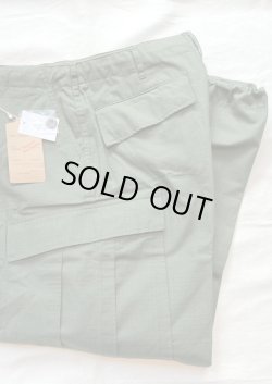 画像1: 【ALCARZA Rip-stop Wide Cargo Pants】アルカルザ リップストップ ワイド カーゴパンツ(olive)