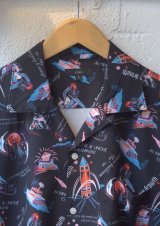 【ciao Amusement Open Collar S/S Shirt】チャオ アミューズメント オープンカラー 半袖シャツ(black)
