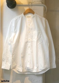 画像2: 【ciao Typewriter Band-collar Long-sleeve Shirt/ made in Japan】チャオ タイプライター バンドカラー 長袖シャツ/ 日本製(2カラー展開)