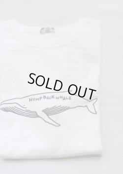 画像1: 【u.m.i slab cotton s/s tee hump back whale, made in japan】ユーエムアイ スラブコットン 半袖Tee, 日本製(white)