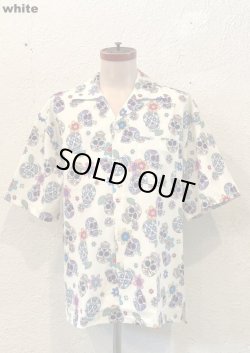 画像2: 【ciao Mexican Skull Open Collar S/S Shirt】チャオ メキシカンスカル オープンカラー 半袖シャツ(2カラー展開)