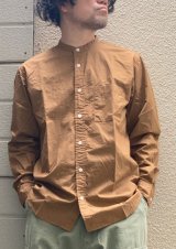 【ciao Typewriter Band-collar Long-sleeve Shirt/ made in Japan】チャオ タイプライター バンドカラー 長袖シャツ/ 日本製(3カラー展開)