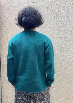 画像2: 【gym master Long-sleeve Tee】ジムマスター ローゲージ鹿の子 ブランケットステッチ ロンTee(3カラー展開)