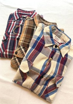 画像1: 【ALCARZA Heavy Flannel Check Work Shirt】アルカルザ ヘビーフランネル チェック ワークシャツ(3カラー展開)