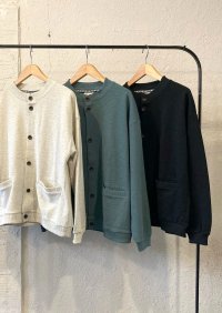 【gym master button cardigan】ジムマスター ブロックインレー ボタンカーディガン(3カラー展開)