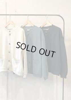 画像1: 【gym master button cardigan】ジムマスター ブロックインレー ボタンカーディガン(3カラー展開)