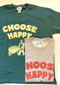 【gym master 10.3oz Sweat Big Tee/ CHOOSE HAPPY】ジムマスター スウエット ビッグ Tee(2カラー展開)