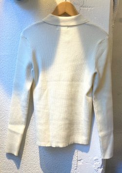 画像5: 【Rib Knit Long-sleeve Polo Shirt】リブニット 長袖ポロシャツ(natural)