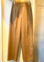 他の写真1: 【Wool-touch Pintuck Wide Slacks】ウールタッチ ピンタック ワイドスラックス(brown)