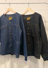 【gym master Half Moon Pocket Collarless Jacket】ジムマスター ハーフムーンポケット ノーカラー 中綿ジャケット(2カラー展開)