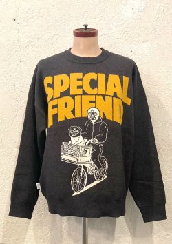 画像2: 【gym master Jacquard Knit/ SPECIAL FRIEND】ジムマスター ジャガードニット(charcoal)