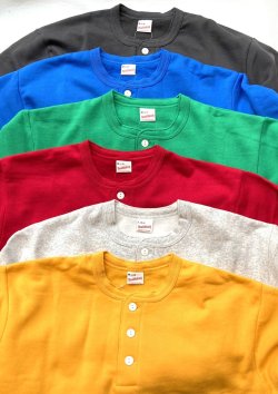 画像1: 【Healthknit Classic Sweat Henley-neck】ヘルスニット クラシック スウエット ヘンリーネック (6カラー展開)