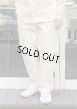 画像1: 【gym master 10oz Stretch two tack Pants】ジムマスター 10オンス ストレッチかつらぎ ツータックパンツ(natural)