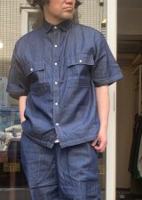 【gym master Light Denim Short Sleeve Shirt】ジムマスター ライトデニム ショートスリーブ シャツ(one wash)