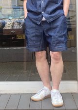 【gym master Light Denim Gardening Short Pants】ジムマスター ライトデニム ガーデニングショートパンツ(one wash)