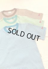 【Healthknit Multi Border Waffle Crew-neck/ Women's】ヘルスニット マルチボーダー ワッフルクルーネック/ レディース サイズ(3カラー展開)