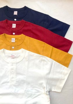 画像1: 【Healthknit Max-weight Henley-neck Short Sleeve Tee】ヘルスニット マックスウエイト ヘンリーネック 半袖Tee(4カラー展開)
