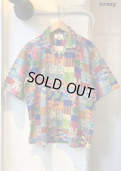 画像2: 【ALCARZA African batik Cotton Aloha Shirt/ made in Japan】アルカルザ アフリカンバティック コットンアロハシャツ/日本製(2カラー展開)