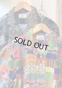 画像1: 【ALCARZA African batik Cotton Aloha Shirt/ made in Japan】アルカルザ アフリカンバティック コットンアロハシャツ/日本製(2カラー展開)