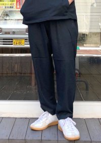 【gym master Linen×Rayon Tapered Pants】ジムマスター 麻×レーヨン テーパードパンツ(black)