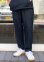 画像1: 【gym master Linen×Rayon Tapered Pants】ジムマスター 麻×レーヨン テーパードパンツ(black) (1)