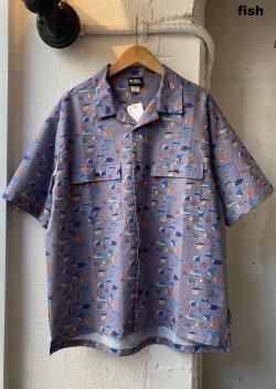 画像2: 【gym master Seersucker Happy-paint Shirt】ジムマスター シアサッカー ハッピーペイント 半袖シャツ(2カラー展開)