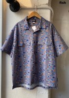 他の写真1: 【gym master Seersucker Happy-paint Shirt】ジムマスター シアサッカー ハッピーペイント 半袖シャツ(2カラー展開)