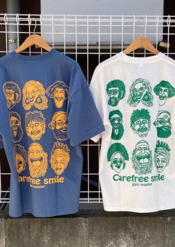 画像1: 【gym master 7.4oz Big S/S Tee/ carefree smile】ジムマスター 7.4オンス ビッグ 半袖Tee(2カラー展開)