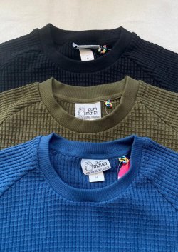 画像1: 【gym master 12oz Heavy waffle Crew neck】ジムマスター 12オンス ヘビーワッフル クルーネック(3カラー展開)