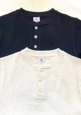 【JEMORGAN Big Waffle Henley-neck】ジェーイーモーガン ビッグワッフル ヘンリーネック(2カラー展開)