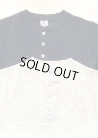 【JEMORGAN Big Waffle Henley-neck】ジェーイーモーガン ビッグワッフル ヘンリーネック(2カラー展開)