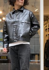 【ciao 1st PU Jacket】チャオ 1stタイプフェイクレザー ジャケット(black)