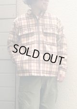 【gym master Heavy Flannel Check Zip Jacket】ジムマスター ヘビーフランネル チェック 中綿ジップジャケット(beige)