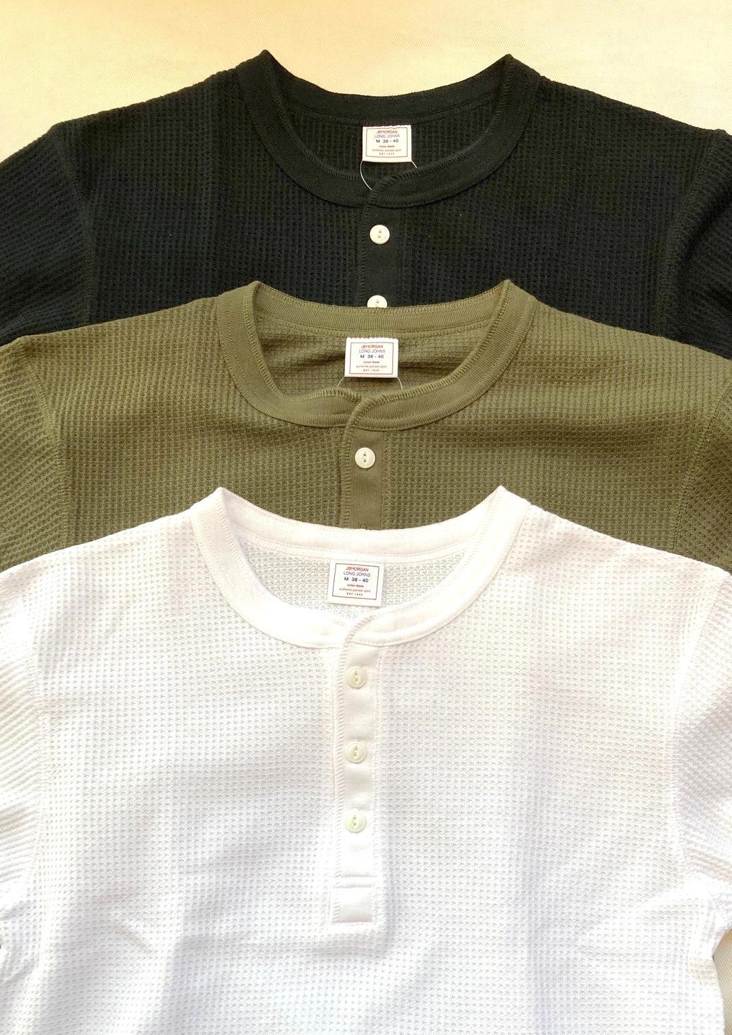 【JEMORGAN】 Waffle Henley neck Long sleeve Tee 商品アップ完了です。