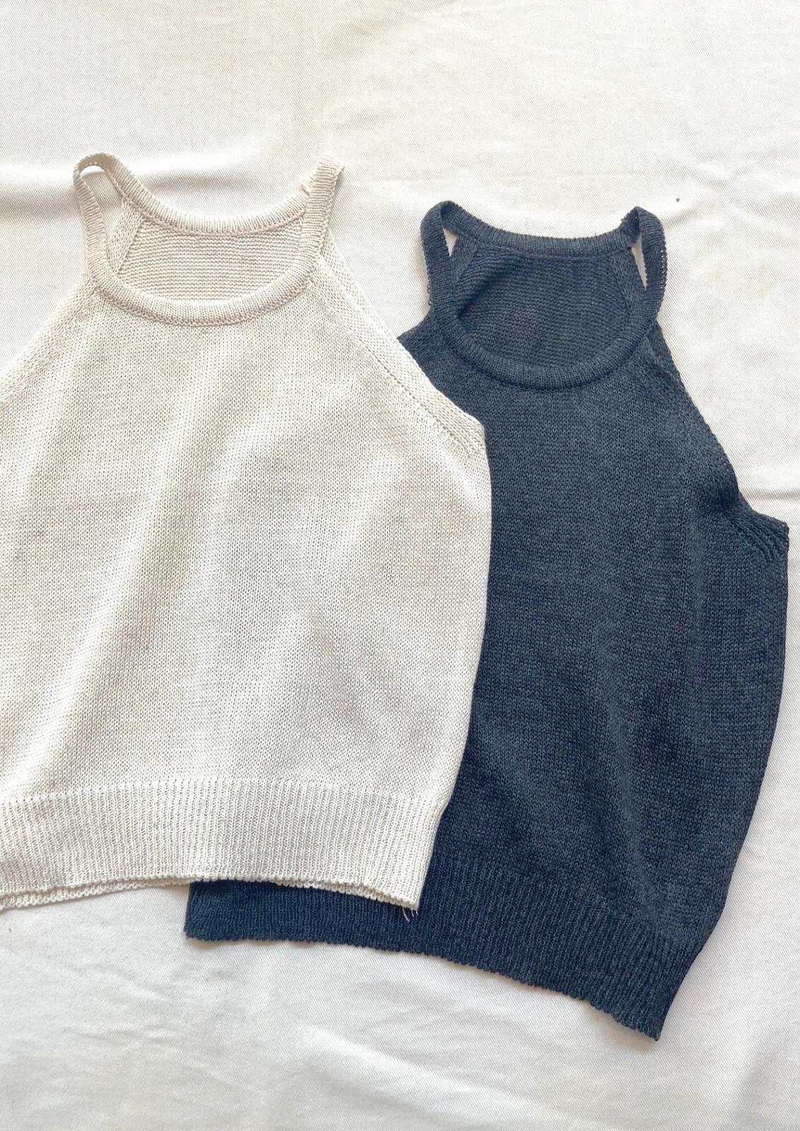 【Import】 Linen Halter-Neck Tank Top 商品アップ完了です。