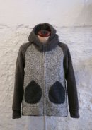 画像: 【Lensconcave】knit×boa×poodle fur full zip food 商品アップ完了です。