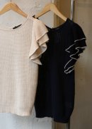 画像: 【w closet】cotton×linen frill s/s knit 商品アップ完了です。