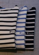 画像: 【champion women's】ripple border 3/4 sleeve boat neck Tee 商品アップ完了です。