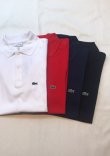 画像1: 【LACOSTE Polo Shirt】フランス企画 ラコステ 鹿の子 半袖ポロシャツ(size: 16)(4カラー展開)