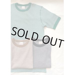 画像: 【Healthknit Crew-neck Border Thermal Short-sleeve Tee】ヘルスニット クルーネック 細ボーダー サーマル 半袖Tee(3カラー展開)