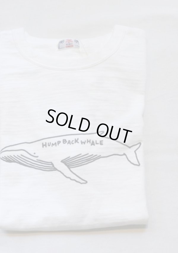 画像1: 【u.m.i slab cotton s/s tee hump back whale, made in japan】ユーエムアイ スラブコットン 半袖Tee, 日本製(white)