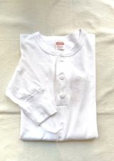 画像: 【Healthknit US-cotton Henley-neck L/S Tee】ヘルスニット アメリカ綿 ヘンリーネック 長袖Tee(white)