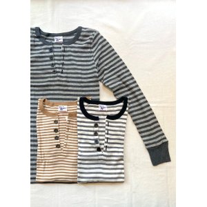 画像: 【Robert P. Miller Panel ribbed Henley neck Long sleeve Tee】ロバート ピー ミラー パネルリブ ヘンリーネック ロングスリーブTee(3カラー展開)