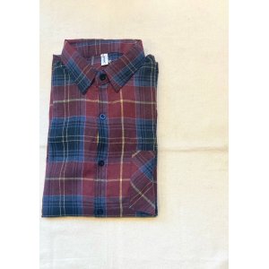 画像: 【Flannel Check Shirt】フランネル チェックシャツ(burgundy)