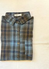 画像: 【Flannel Check Shirt】フランネル チェックシャツ(gray)