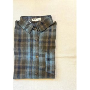 画像: 【Flannel Check Shirt】フランネル チェックシャツ(gray)